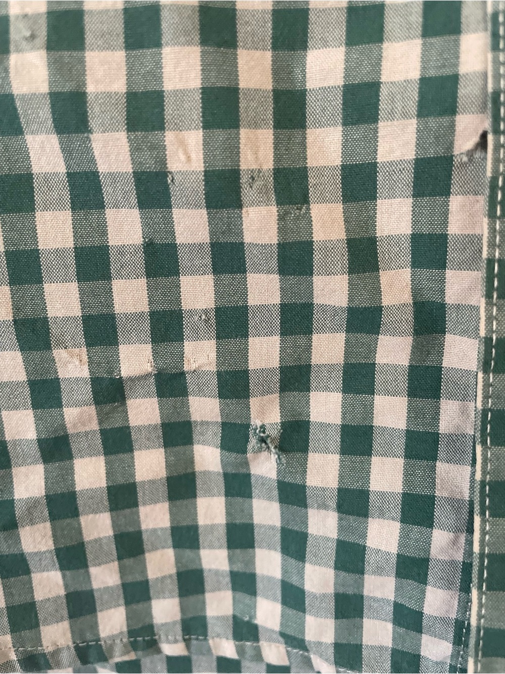 Chaps Ralph Lauren Green Gingham Button-Down Long Sleeve Shirt size Medium - Picture 11 of 11